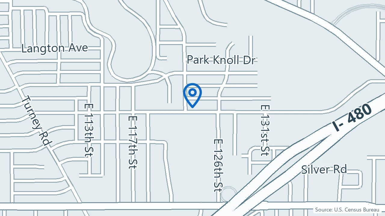 Map showing Charak Center for Health & Wellness in Garfield Heights, Ohio