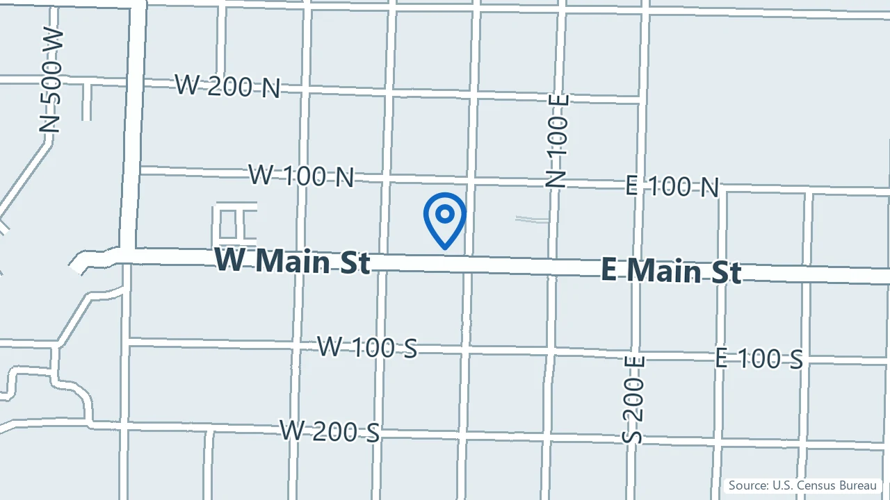Map showing Hyrum Medical Clinic in Hyrum, Utah