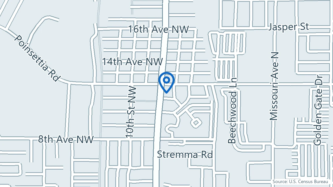 Map showing Florida Behavioral Medicine in Largo, Florida