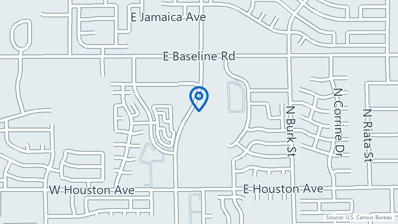 Map showing Serenity Mental Health Centers in Gilbert, Arizona