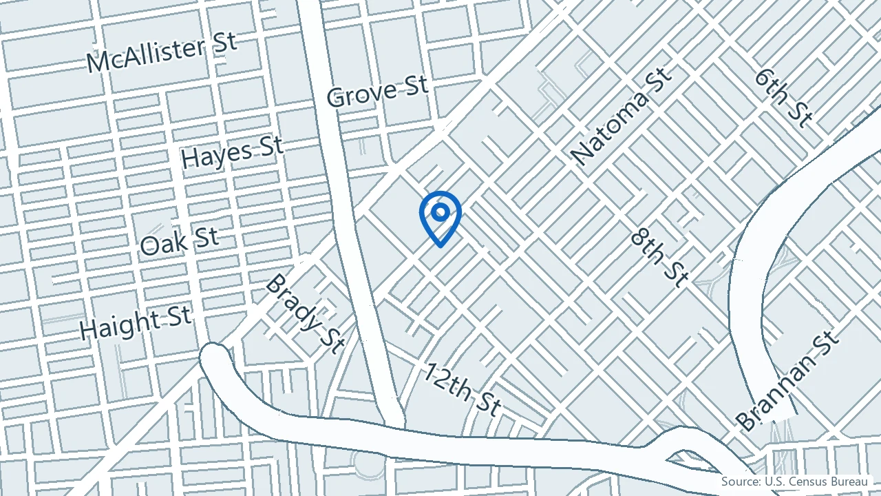 Map showing Ketamine-Assisted Psychotherapy Clinic in San Francisco, California