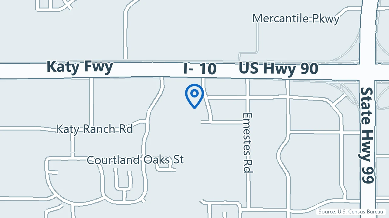 Map showing Mind Matters Psychiatry in Katy, Texas