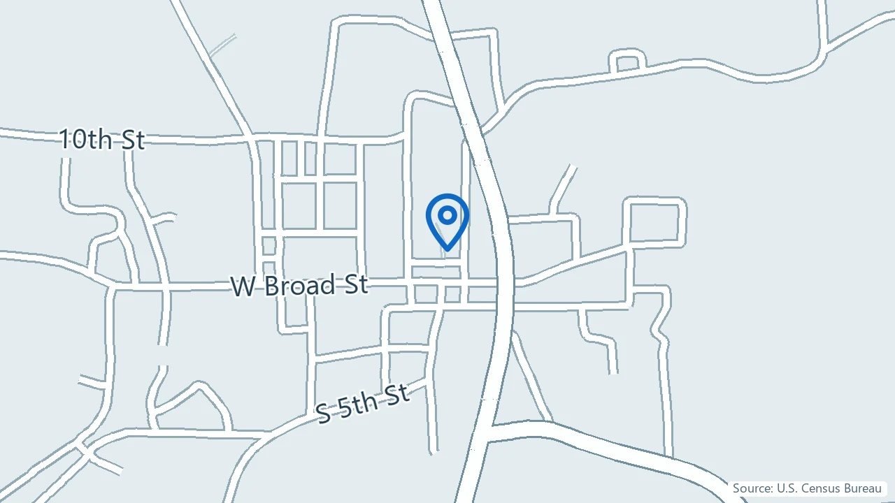 Map showing Hopecrest Mental Health Services in Decatur, Mississippi