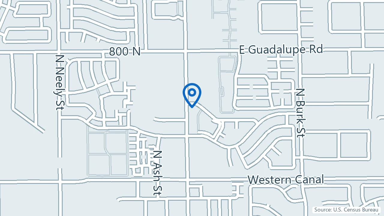 Map showing True Self Ketamine Clinic in Gilbert, Arizona