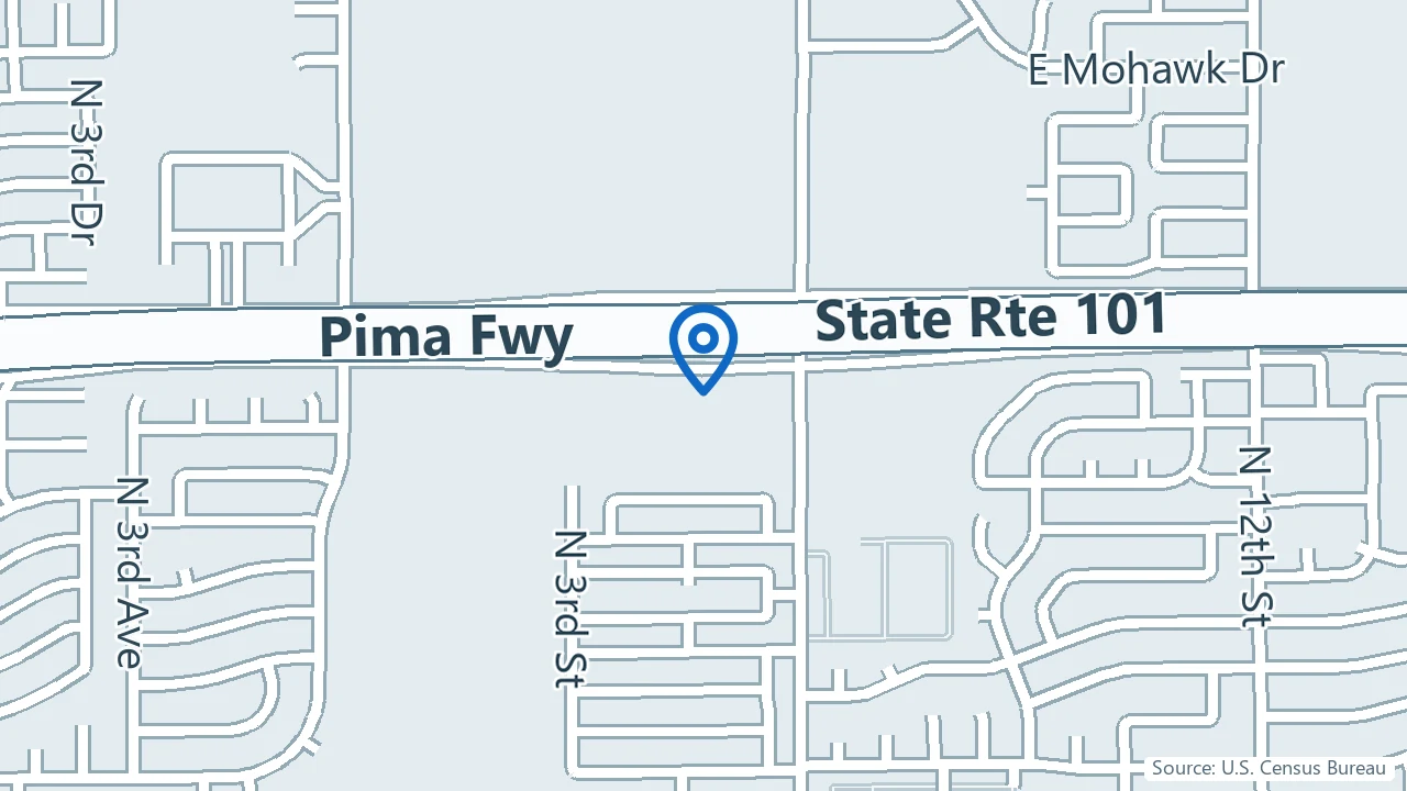 Map showing Desert View Counseling and Consulting in Phoenix, Arizona