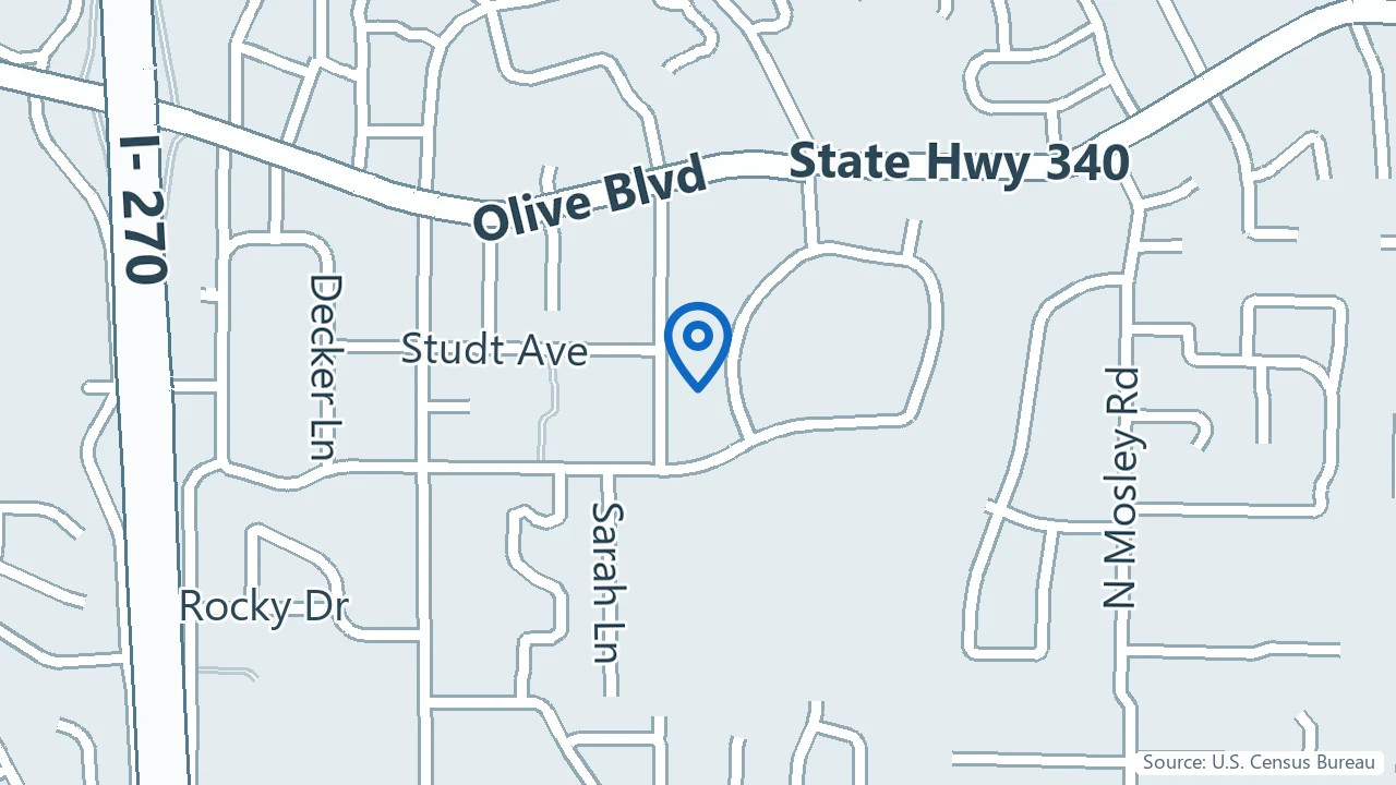 Map showing Precision TMS in Creve Coeur, Missouri
