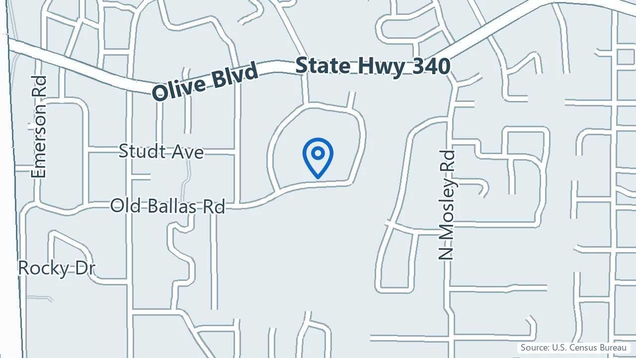 Map showing Restore Brain in St. Louis, Missouri
