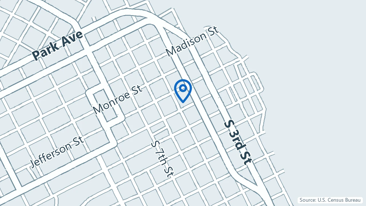 Map showing Four Rivers Behavioral Health in Paducah, Kentucky
