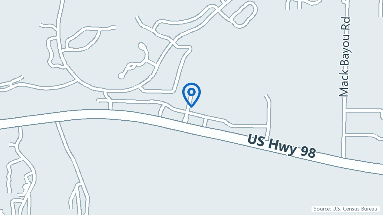 Map showing Happy Minds Wellness Center in Miramar Beach, Florida