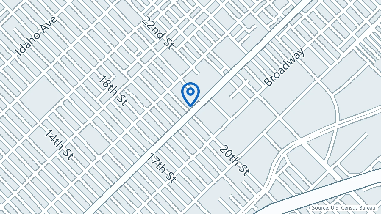 Map showing California Pain Medicine Center in Santa Monica, California