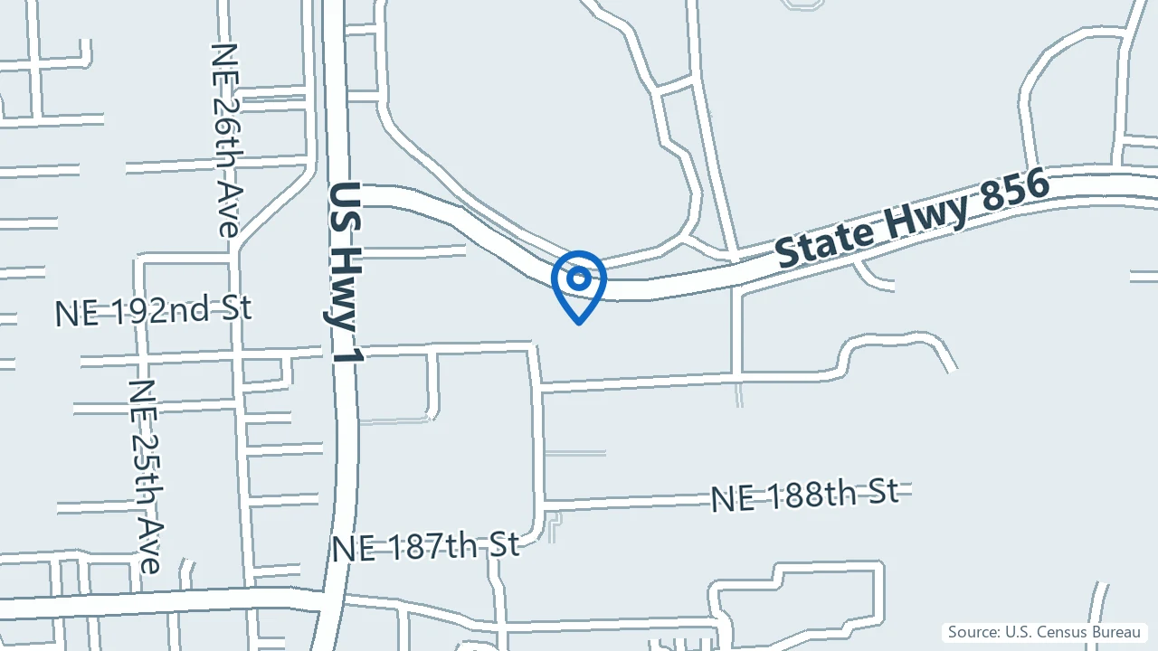Map showing Nushama Wellness in Aventura, Florida