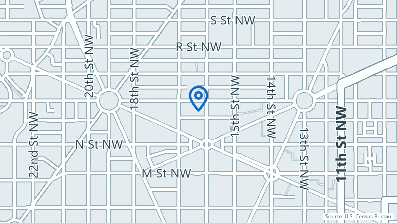 Map showing Avesta Ketamine and Wellness in Washington, District of Columbia