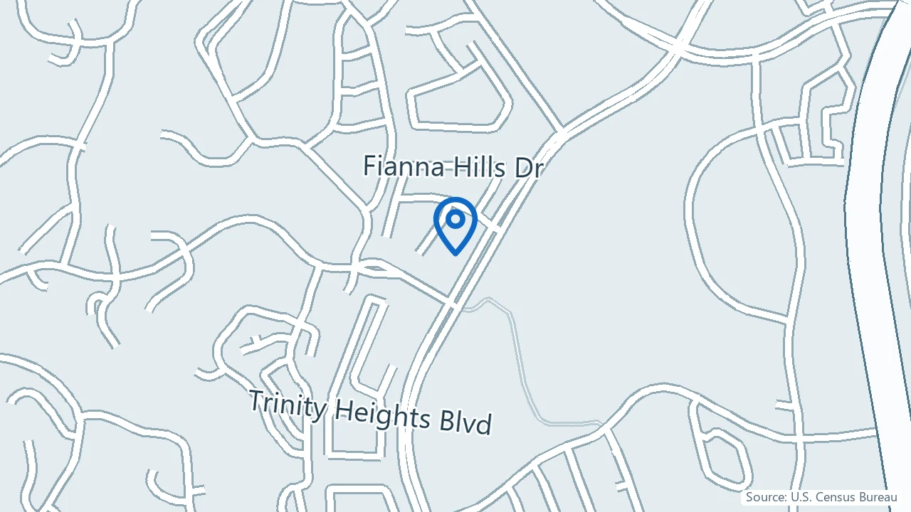 Map showing Psymed Solutions in Fort Worth, Texas