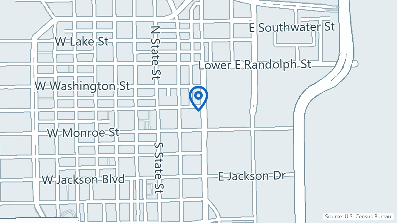 Map showing Hopemark Health in Chicago, Illinois