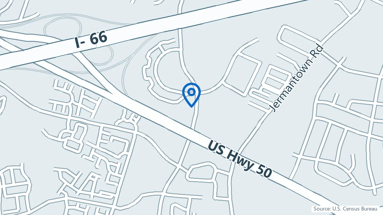 Map showing Inspire Behavioral Health in Fairfax, Virginia