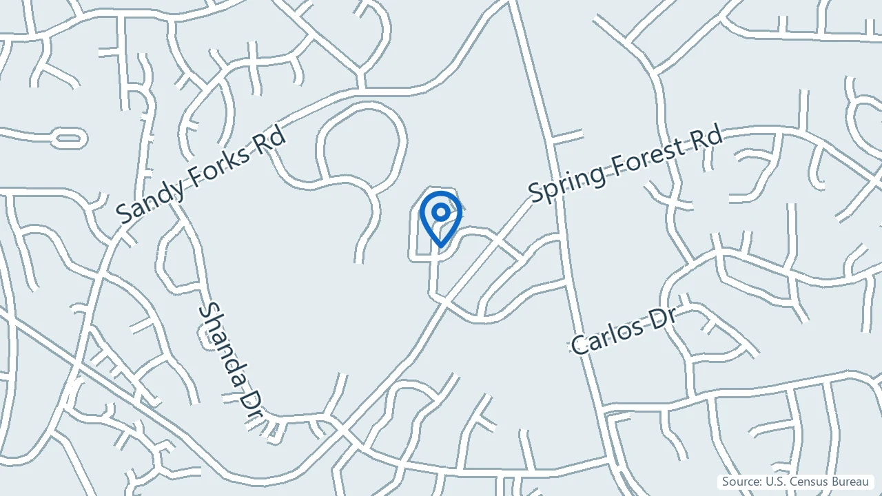 Map showing Fresh Start Ketamine in Raleigh, North Carolina