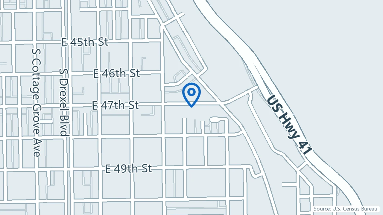 Map showing Quench Wellness in Chicago, Illinois
