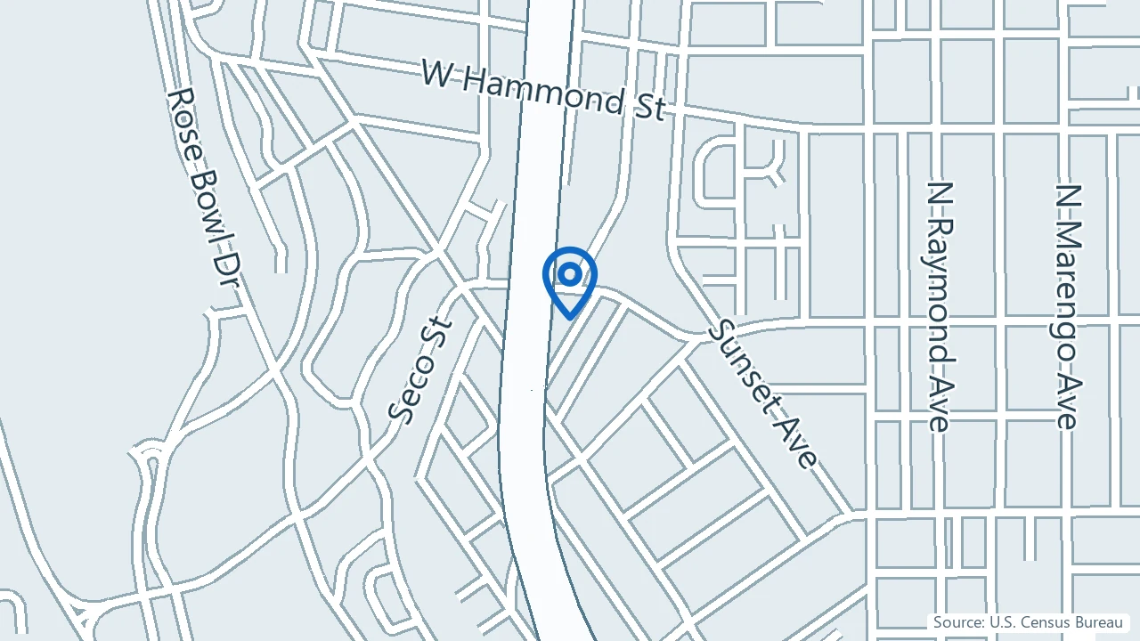 Map showing A Better Life with Jill in Pasadena, California