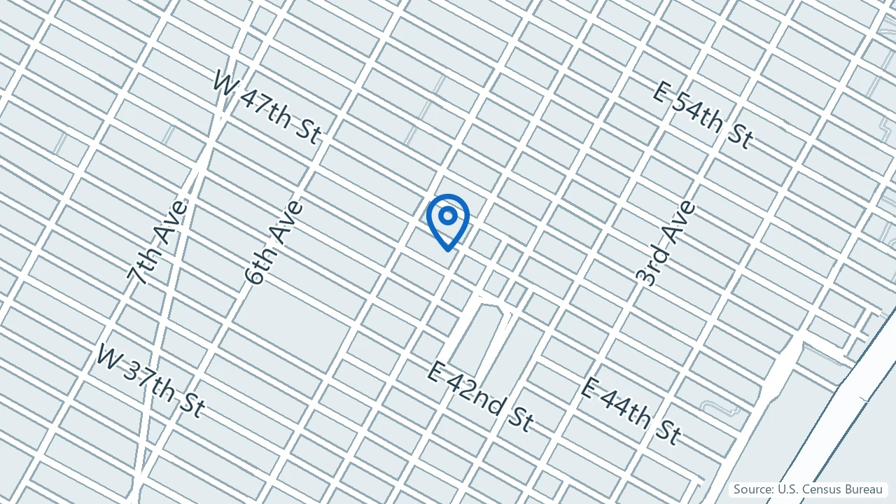 Map showing Ketamine Infusion + Holistic in New York, New York
