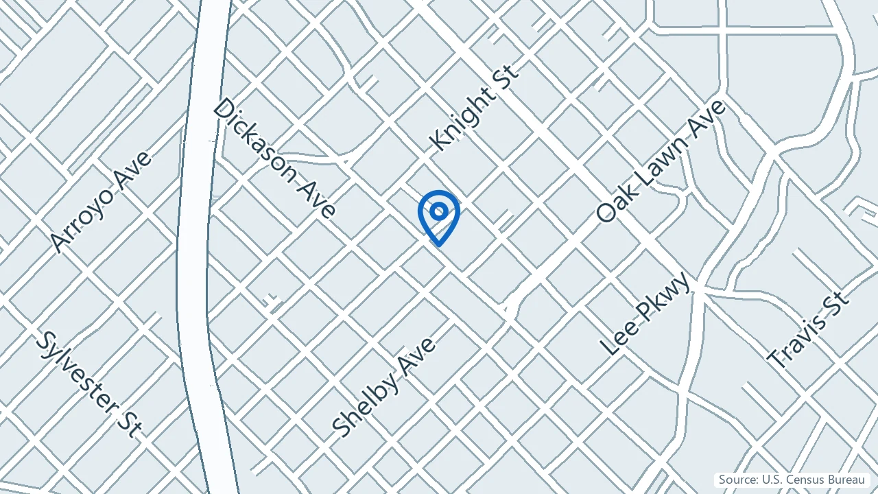 Map showing Vitality Wellness and Integrative Psychiatry in Dallas, Texas