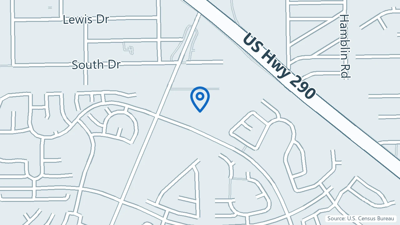 Map showing PsychPlus in Houston, Texas