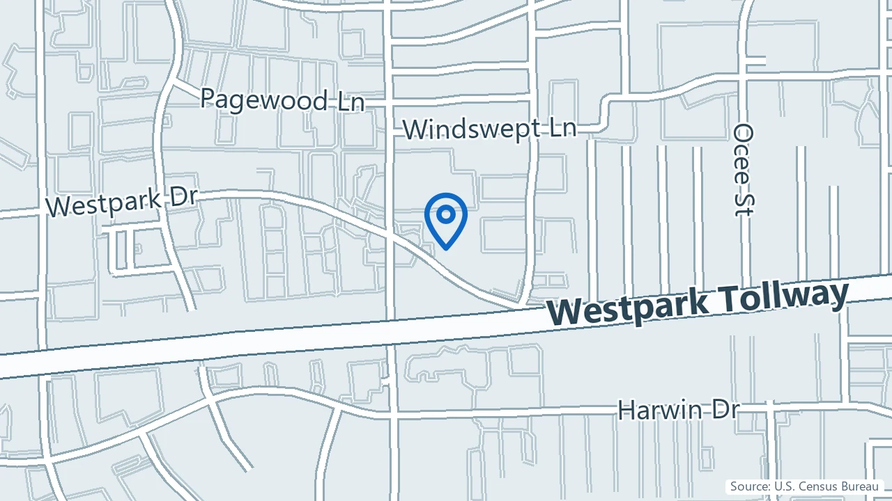 Map showing Epperson's Behavioral Healthcare in Houston, Texas