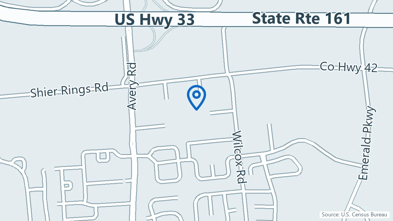 Map showing StrIVeMD Wellness and Ketamine in Dublin, Ohio