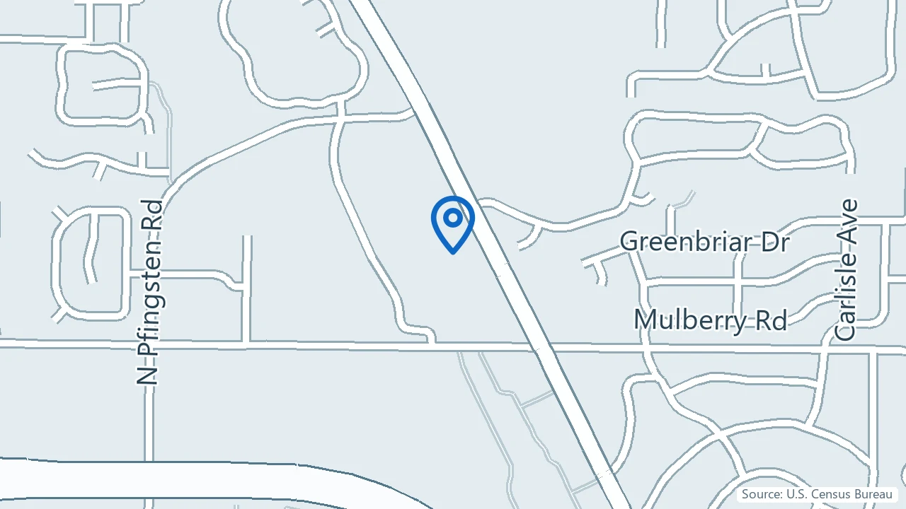 Map showing The Neuroscience Center in Deerfield, Illinois