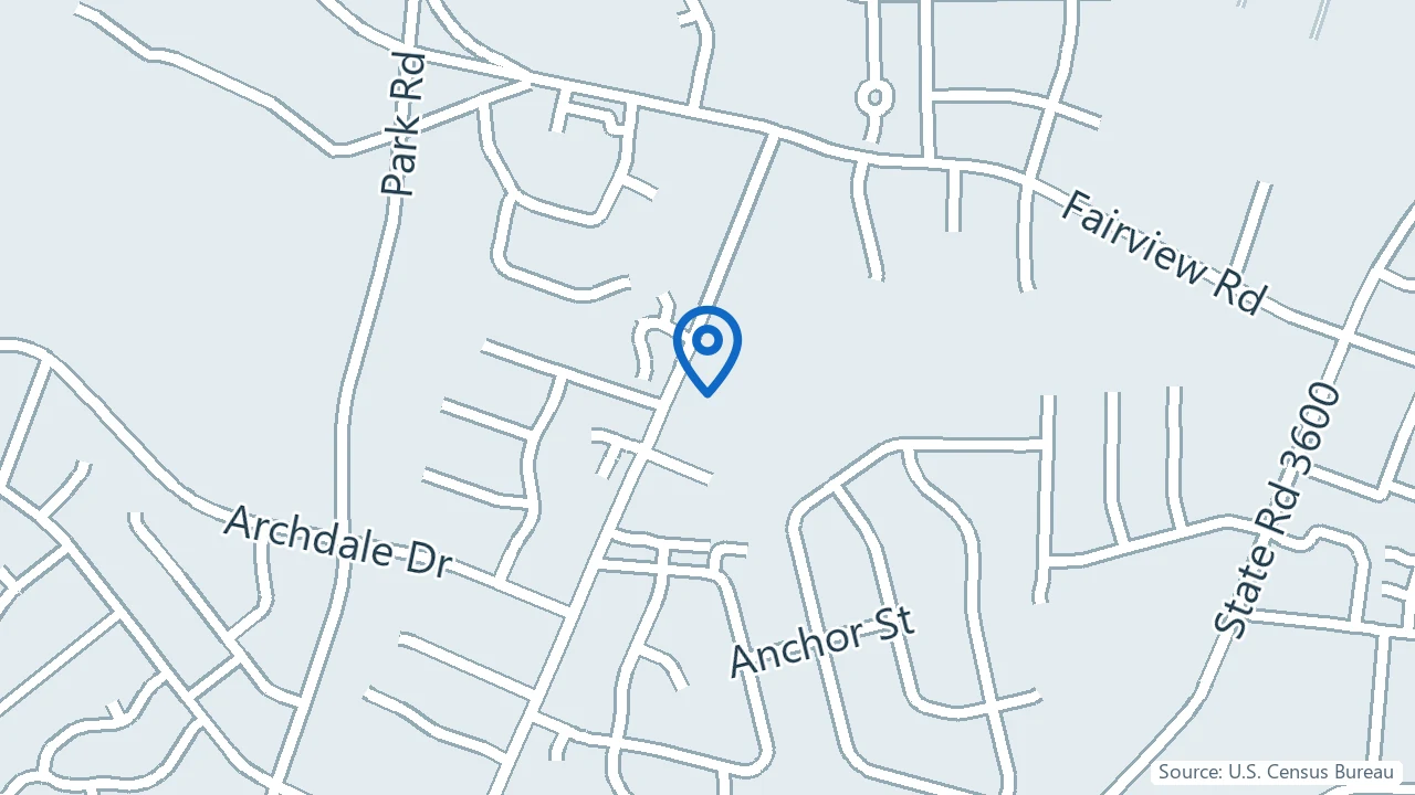 Map showing Apogee Behavioral Medicine in Charlotte, North Carolina