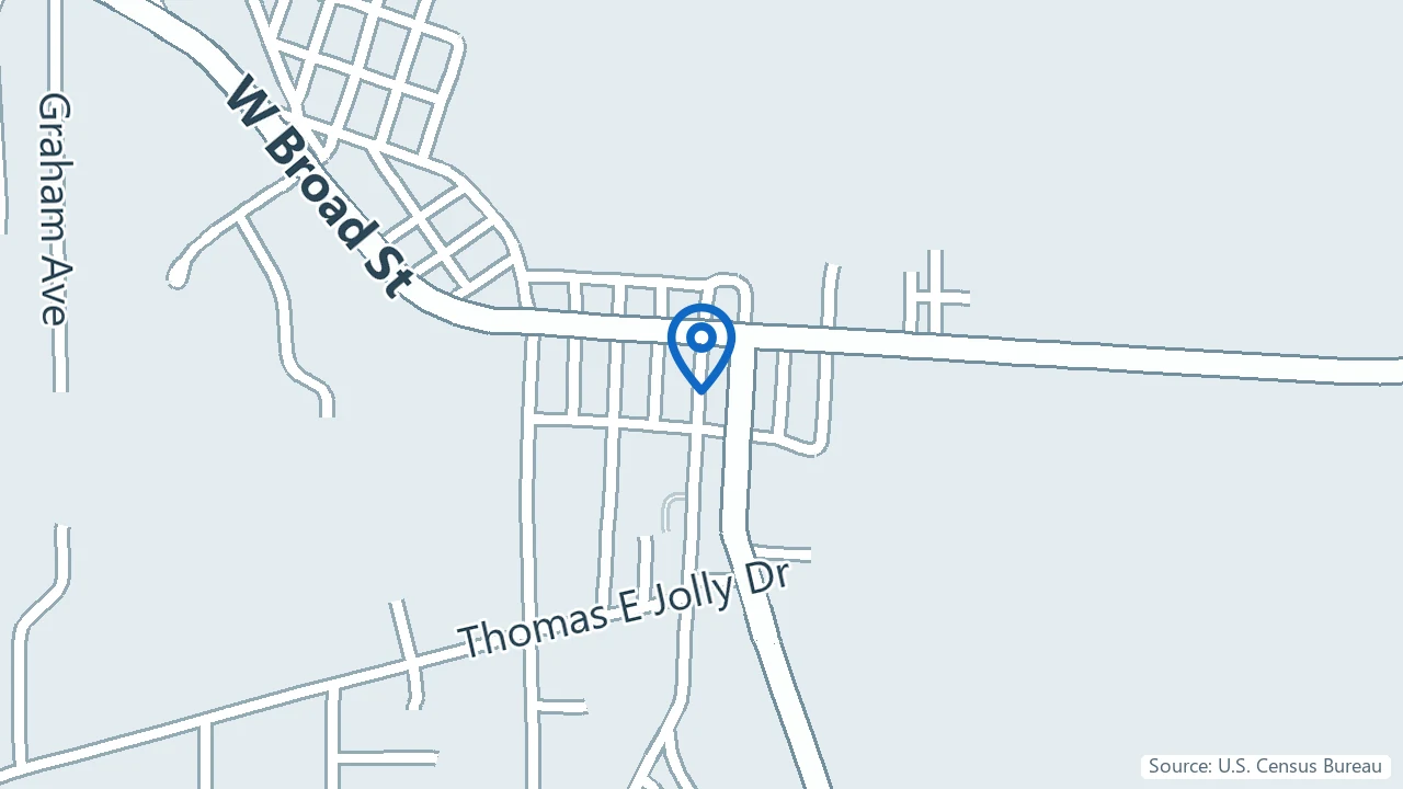 Map showing Caring Hands Behavioral Health and Wellness in Monticello, Mississippi
