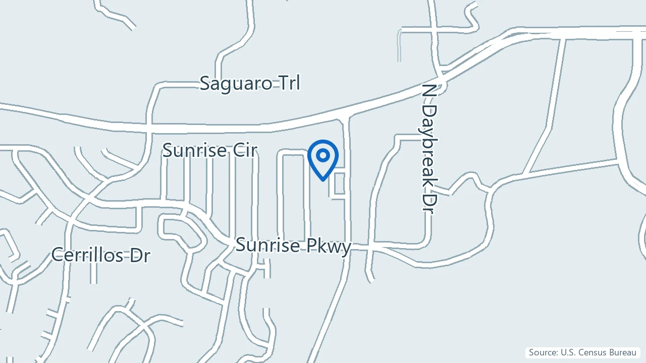 Map showing PsychPlus in Farmington, New Mexico