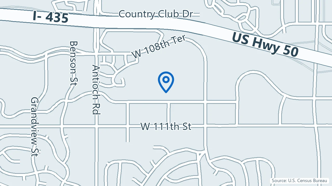 Map showing Inspired Psychiatric Care in Overland Park, Kansas
