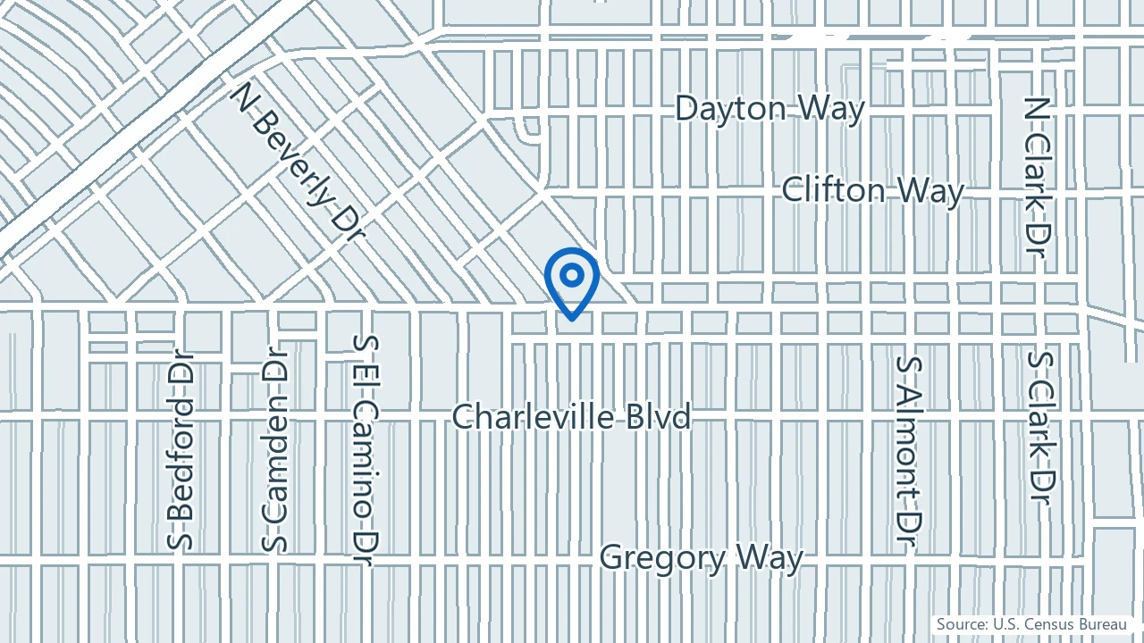 Map showing Wilshire Institute for Interventional Psychiatry in Beverly Hills, California