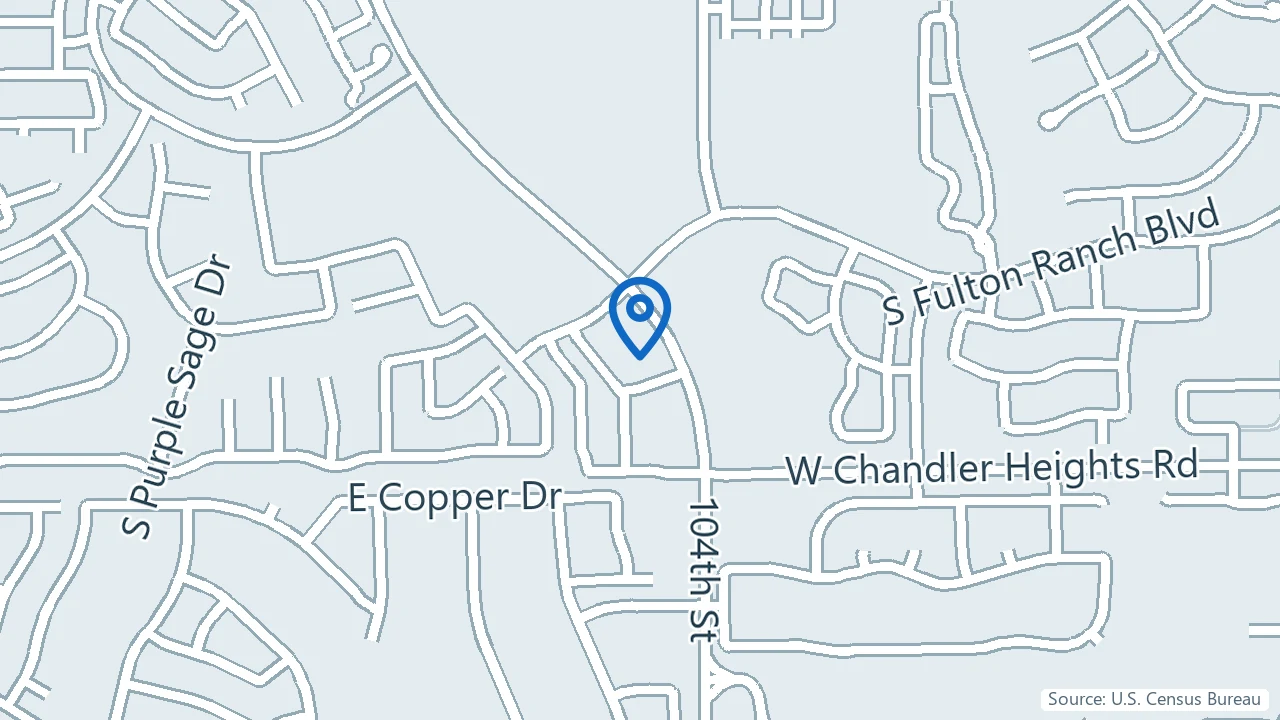 Map showing Revolution Treatments in Chandler, Arizona