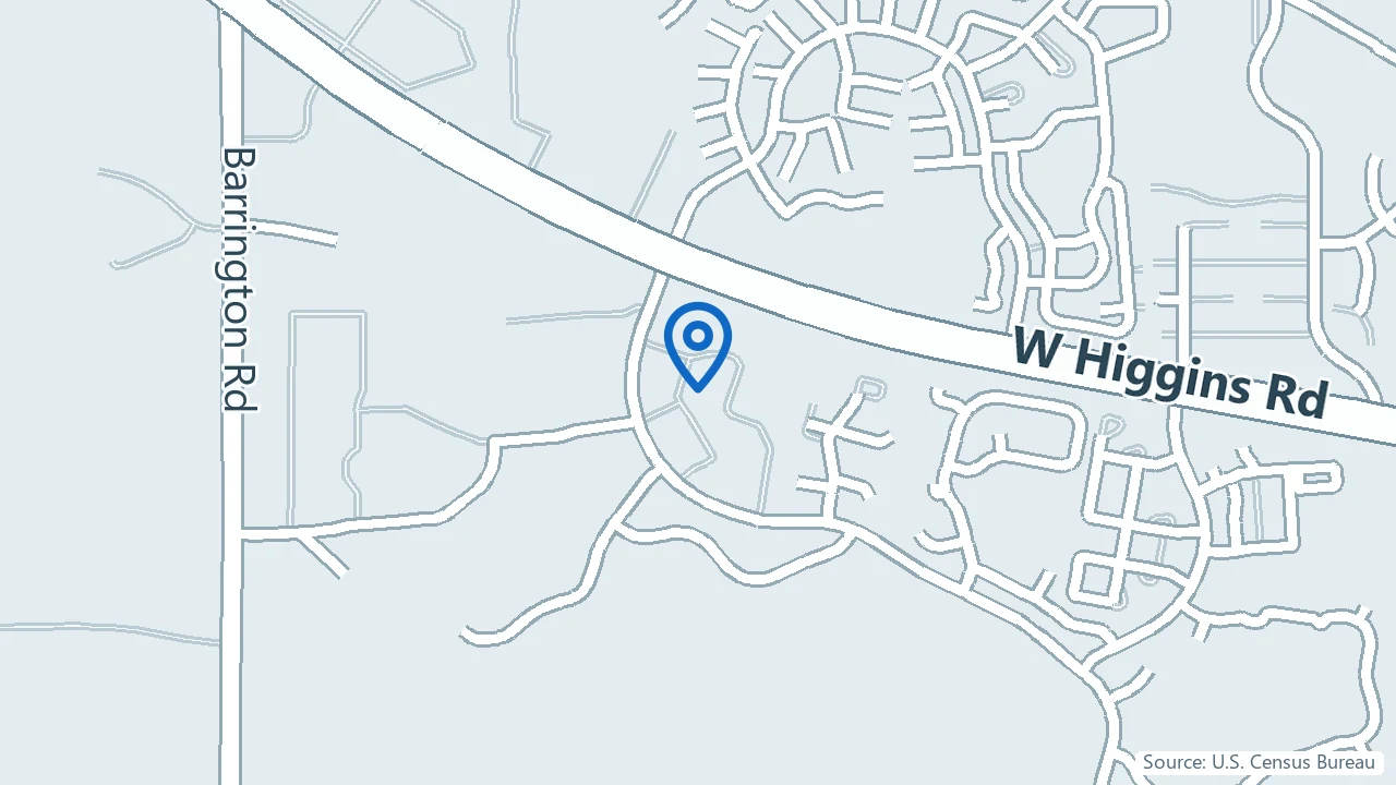 Map showing Hopemark Health in Hoffman Estates, Illinois