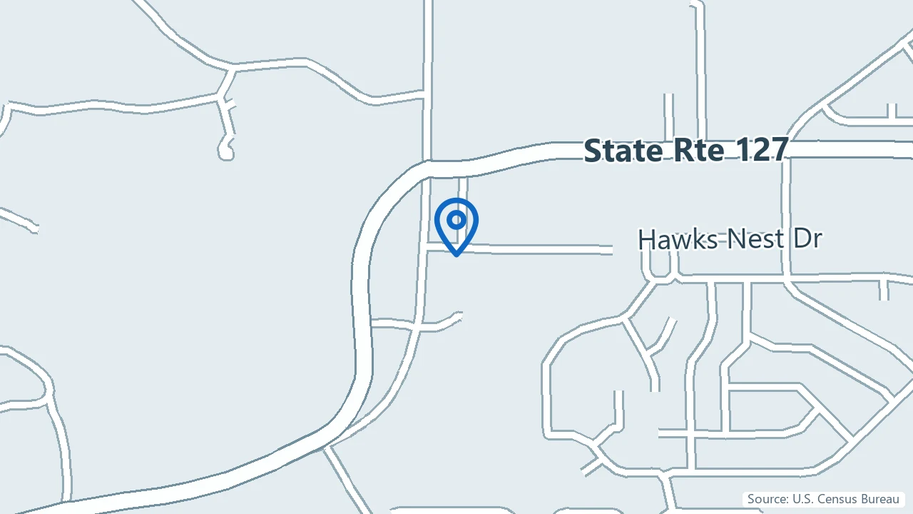 Map showing Travis Lee Clinic in Kathleen, Georgia