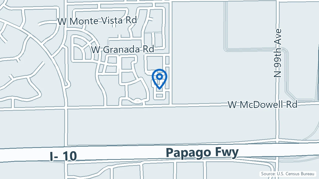 Map showing Trinity Integrated Medicine in Avondale, Arizona
