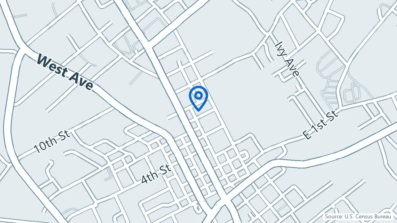 Map showing Highland Behavioral Healthcare in Crossville, Tennessee