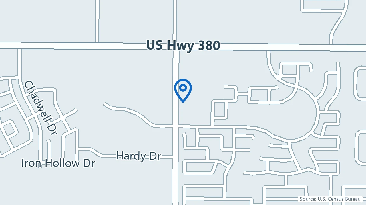 Map showing MindVibe in McKinney, Texas