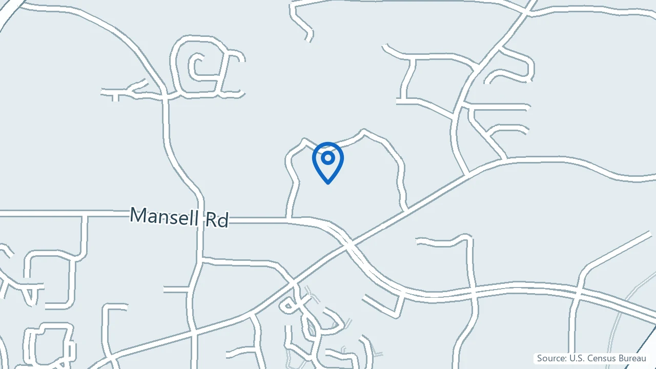 Map showing Serenity Mental Health Centers in Roswell, Georgia