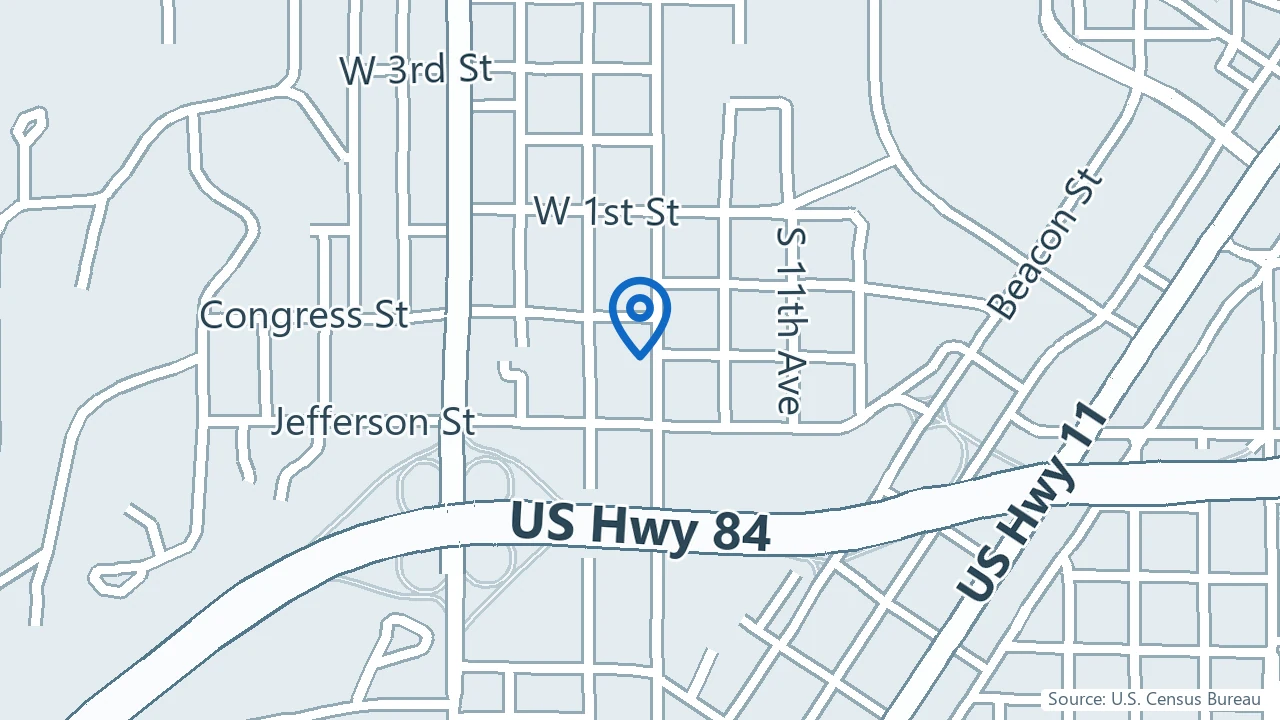Map showing Keys2Wellness in Laurel, Mississippi