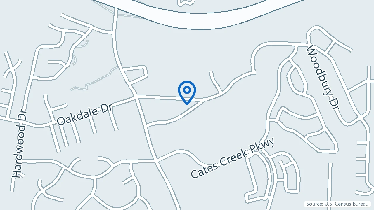 Map showing Carolina Behavioral Care Centers in Hillsborough, North Carolina