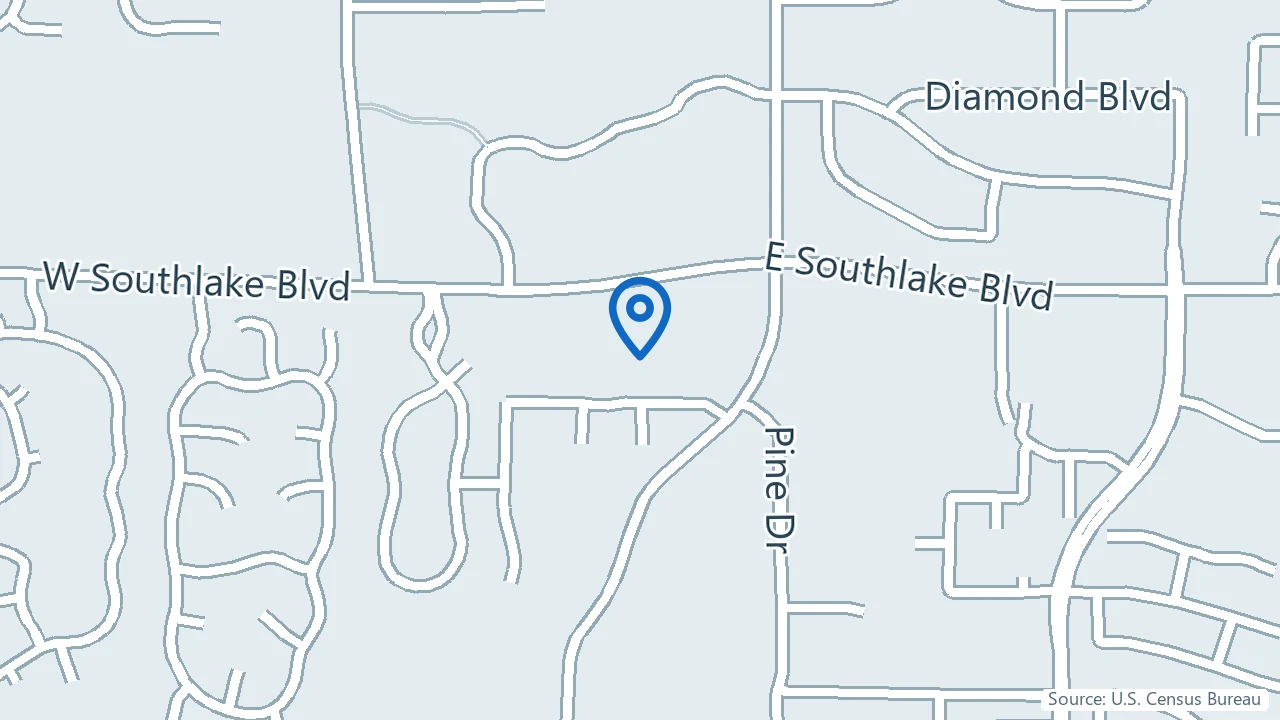 Map showing Compassionate Psychiatric Services in Southlake, Texas