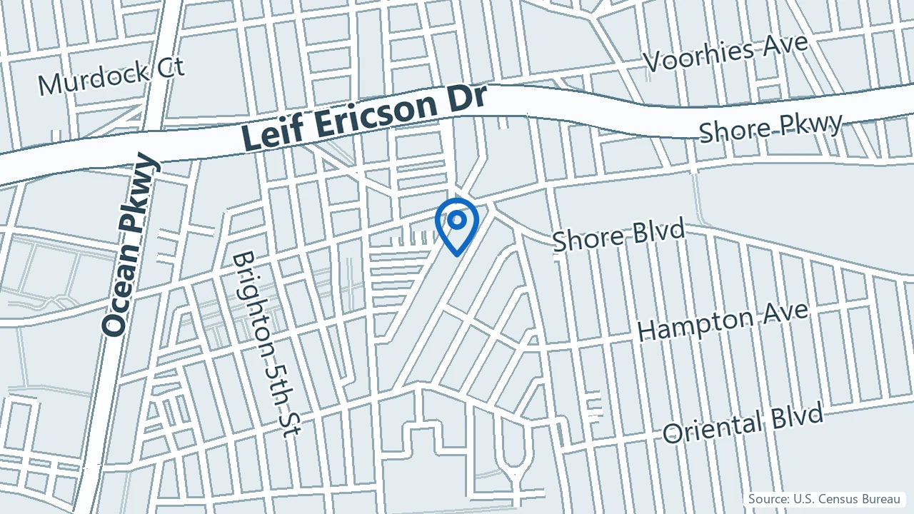 Map showing Avant-Garde Mental Health Consulting in Brooklyn, New York
