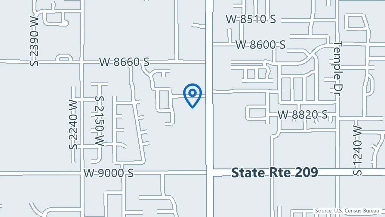 Map showing Forum Health in West Jordan, Utah