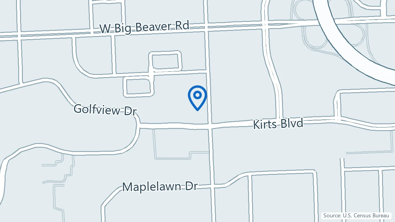 Map showing Michigan Behavioral Medicine in Troy, Michigan