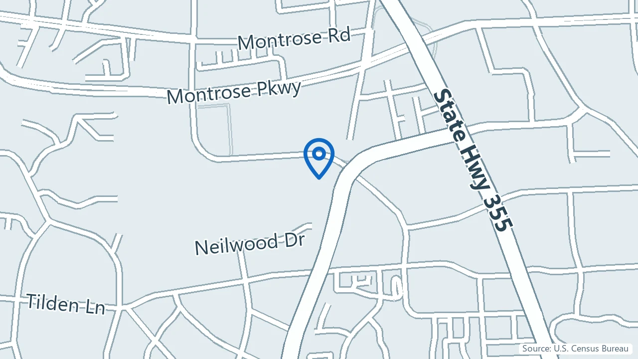 Map showing Freedom Ketamine Treatment Centers in Rockville, Maryland