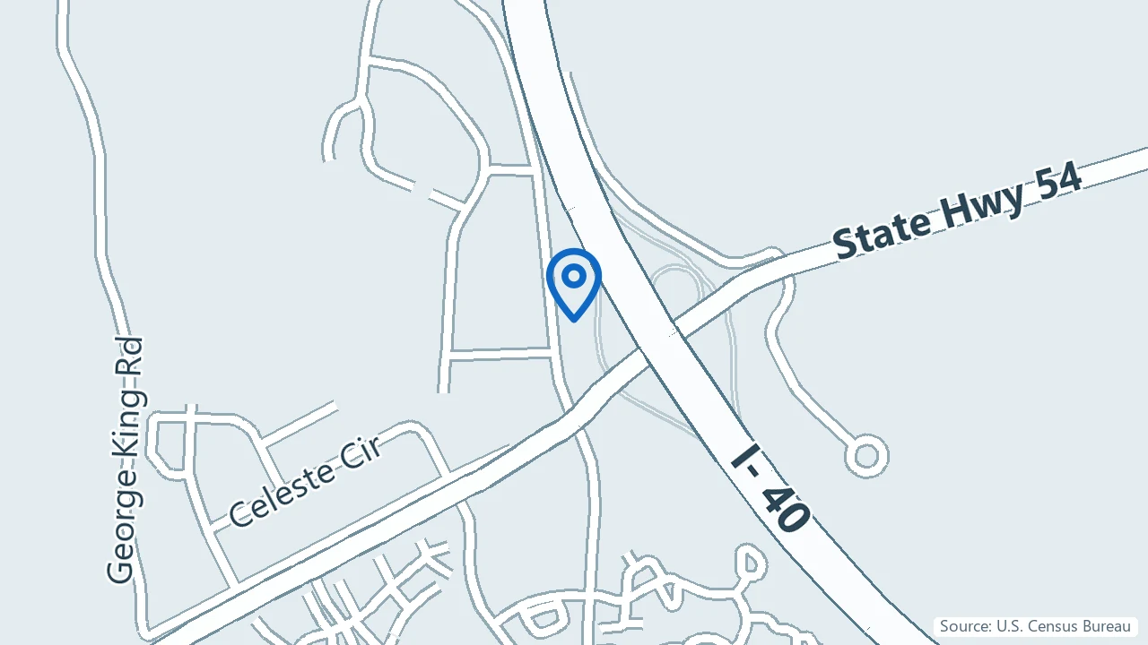 Map showing Ketamine Wellness Institute in Chapel Hill, North Carolina