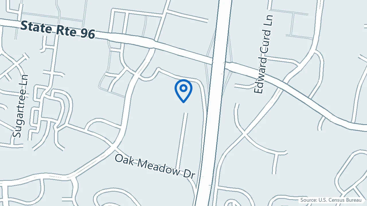 Map showing Synaptic Psych in Franklin, Tennessee