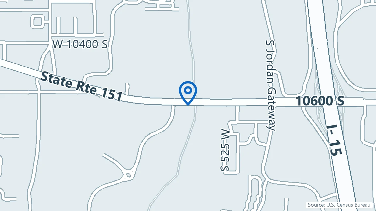 Map showing Wasatch Pain Solutions in South Jordan, Utah